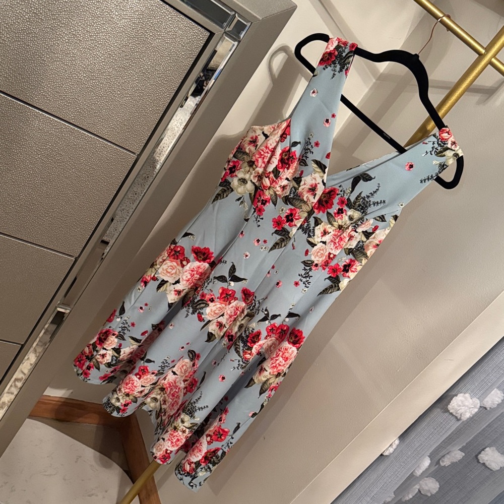 Jessica Simpson Floral Midi Dress - Blue and Pink